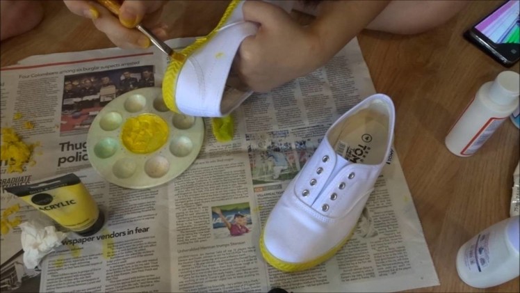 Len Kagamine Cosplay Worklog 2 | Shoe Painting