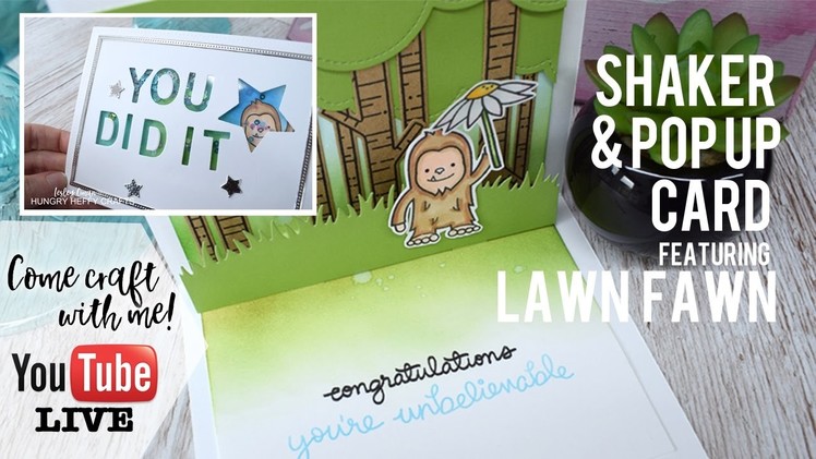 Live Crafting with Lesley Oman - Big Foot Pop-up Card - Lawn Fawn