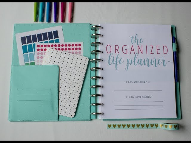 Looking Inside the Organized Life Planner - Full size, Printable Version