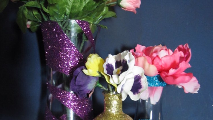 Make Fun Glitter-Decorated Vases and Bottles  - Home - Guidecentral
