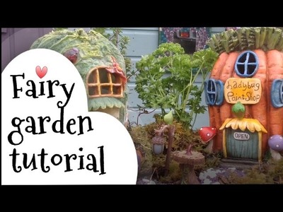 Miniature fairy garden tutorial. How to make a cute miniature fairy herb garden
