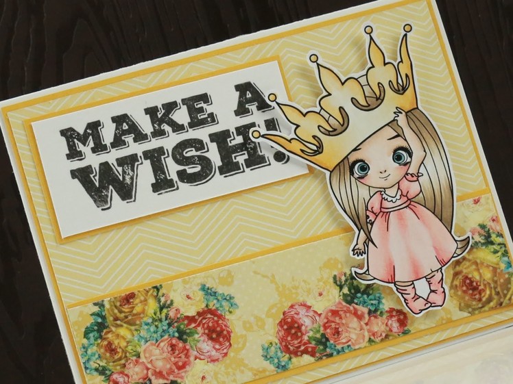 Miss Lilly Big Crown - Copic Colouring & Card Tutorial