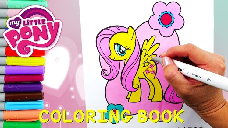 My Little Pony Coloring Pages Episode - Fluttershy Coloring Book with Markers | Evies Toy House