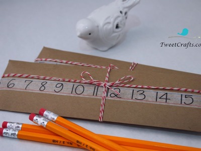 Pencil gift wrap tutorial