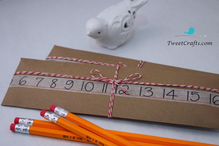 Pencil gift wrap tutorial
