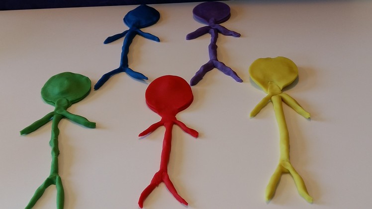 Play Doh Stickman Surprises Blue Red Purple Yellow And Green Play Dough
