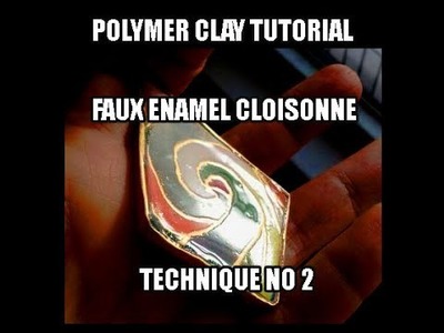 Polymer clay tutorial - faux enameled cloisonne technique 2