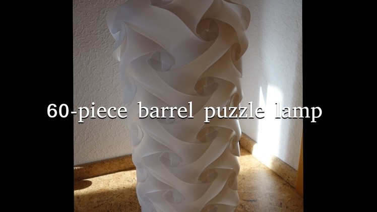Puzzle lamp barrel. cylinder  30. 60. 90 pieces - easy. slow tutorial!