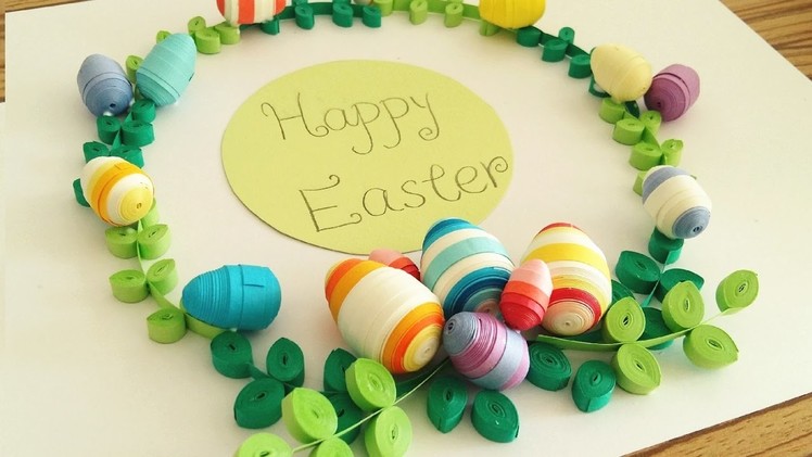 Quilling Wreath for Easter 1. Quilling Easter Eggs. Quilling Eggs