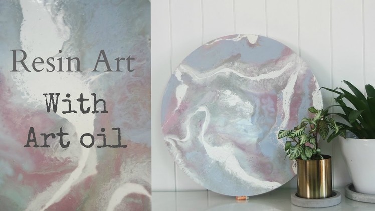 Resin art using art oil