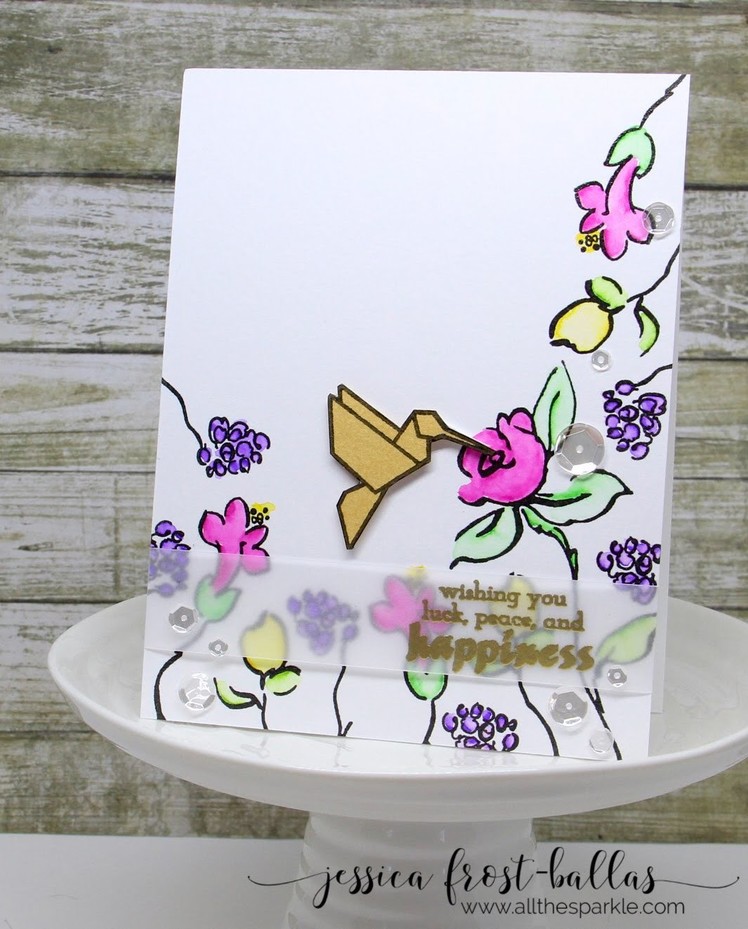 Spring Florals Watercolored Card for the Altenew Video Challenge #5