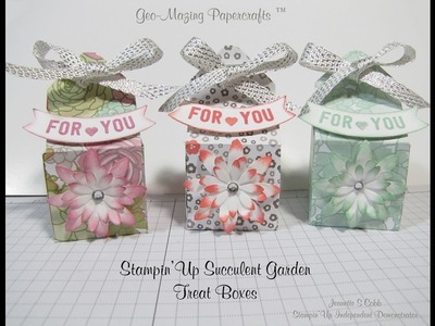 Stampin'Up Succulent Garden Treat Boxes