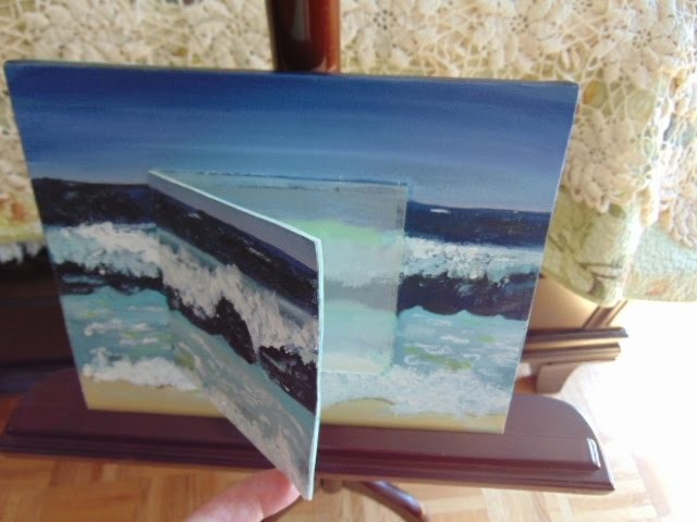 Step by Step Beginner Embedded Card. Acrylic Painting. Magnetized