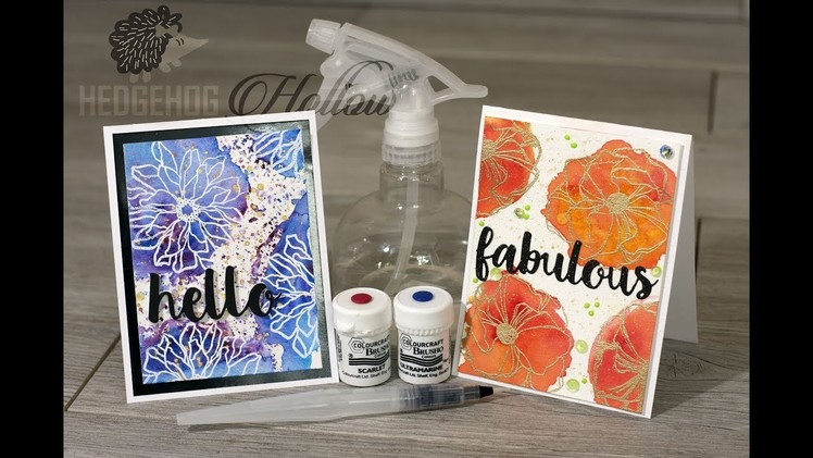 Tips on how to reverse stamp with water using images from Elizabeth Craft Designs