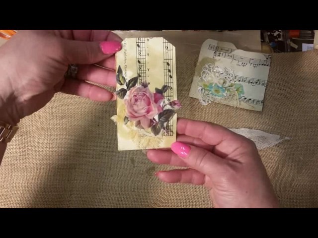 Vintage Mini bag booklet, beeswax tutorial