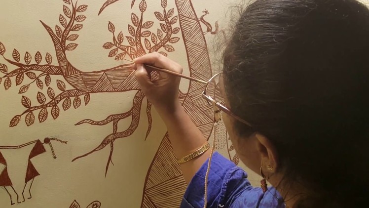 Warli Painting on wall Warli painting drawing Warli Painiting Design