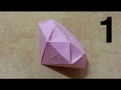 100 Origami 종이접기 (다이아몬드  1 )  Diamond 색종이접기  摺紙 折纸 оригами 折り紙  اوريغامي