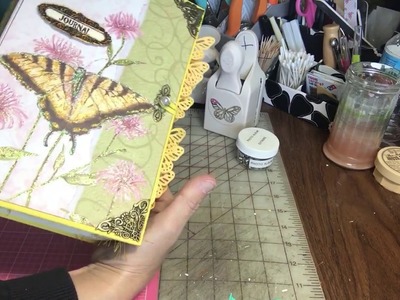 Altered Book Journal Yellow Butterfly