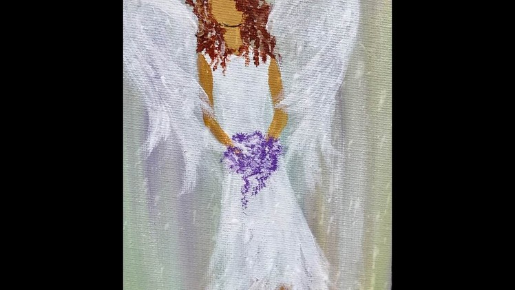 Angel Acrylic Painting Easy Step by Step Part One Live!