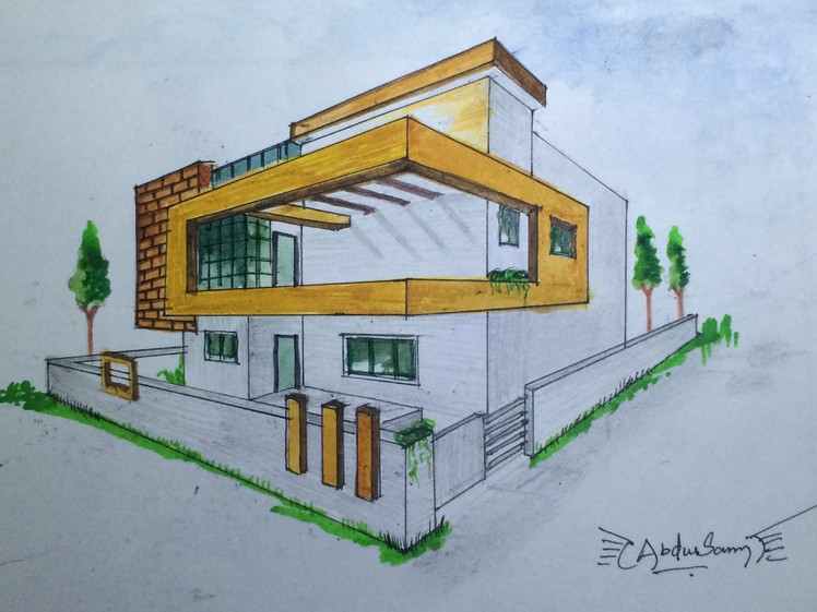 ARCHITECTURAL  perspective drawing #3