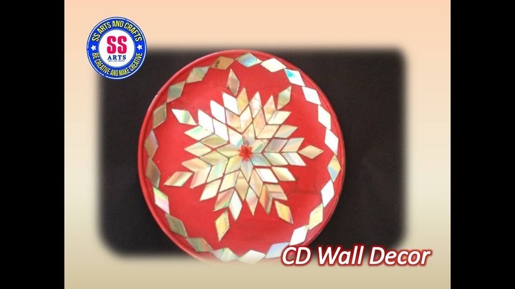 Best out of the waste.How to make plate decoration using with cd's.recycled cd wall decor