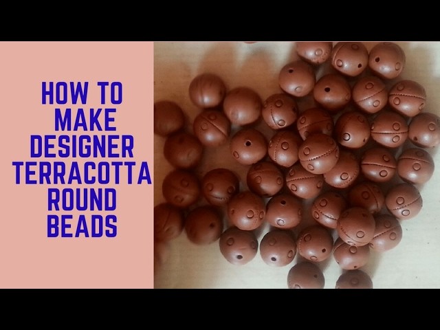 Clay beads. terracotta design beads . tutorials for beads making