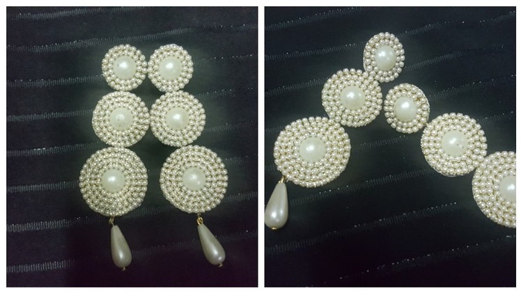 (DIY)HOW TO MAKE PEARL PAPER EARRINGS.PAPER JEWELLERY.THE STUNNING HANDMADE'S❤