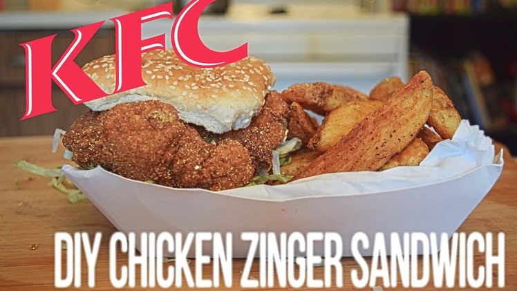 DIY KFC Fried Chicken Zinger Sandwich CopyCat Recipe