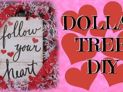 Dollar Tree Valentine's Day Frame Wreath
