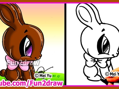 Easter Chocolate Bunny - How to Draw Easy Things - Fun2draw Food