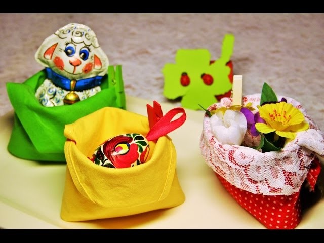 Easter napkin folding - Basket