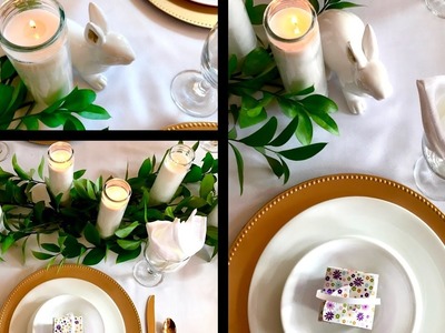 Easy Budget Friendly Easter Dinner Tablescape
