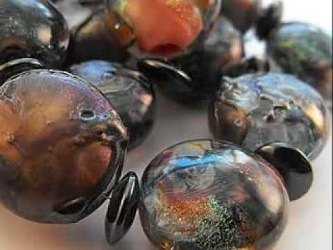Flame worked glass beads