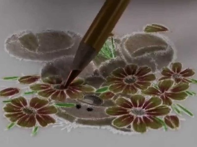 Flowers For You - Colouring on Parchment Speed Painting