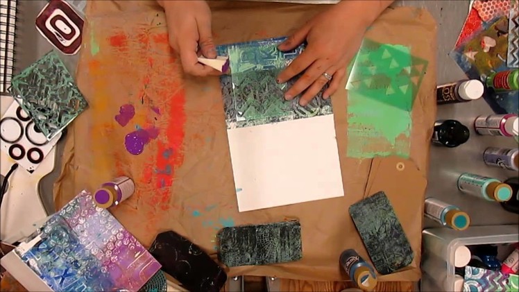 Gelli Plate cards and tags