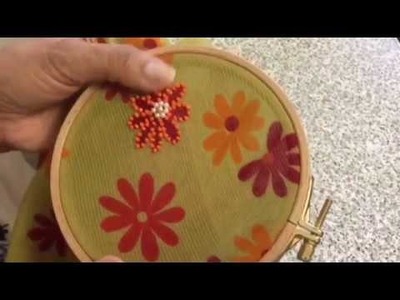 Hand Embroidery easy stitch how to do Beads stitch