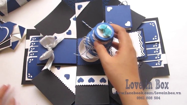 Handmade gifts - Handmade love box - Handmade exploding box card - Love in Box