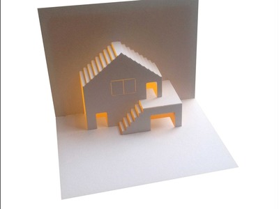 House & Garage Pop Up Card Tutorial - Origamic Architecture