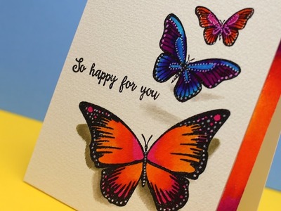 Hovering Butterflies  - Zig clean color pens