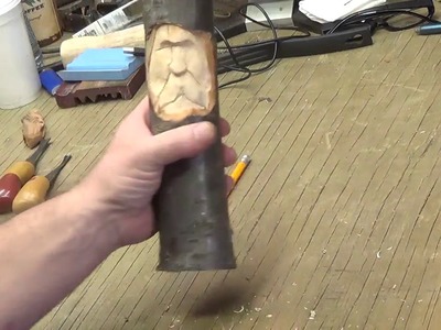 How To Carve a Wood Spirit With Hand Tools part 2.