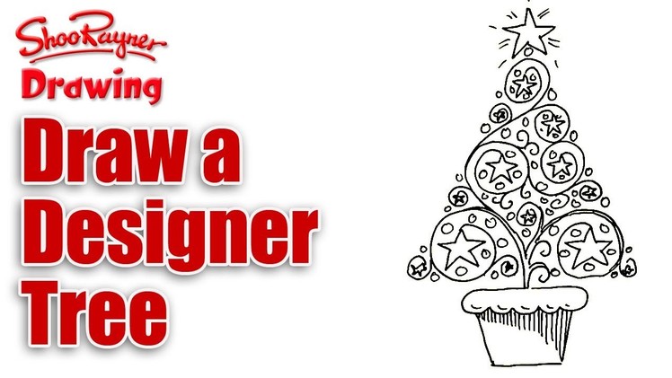 How to draw a designer Christmas Tree