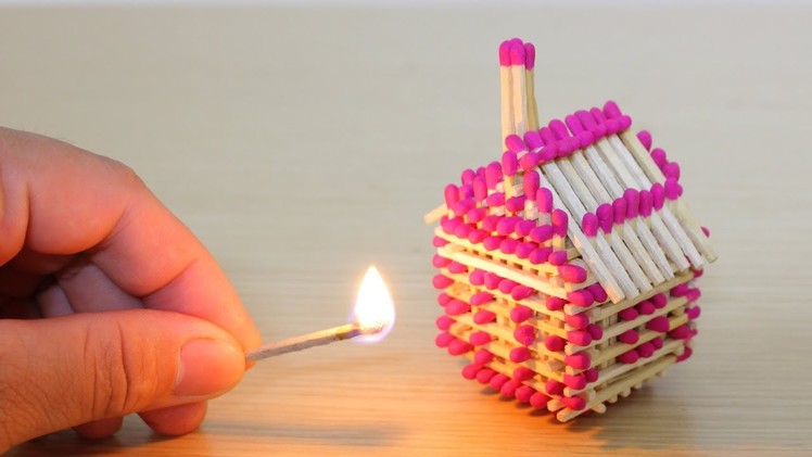 How to make a amazing House from Matches without Glue and Burn it.