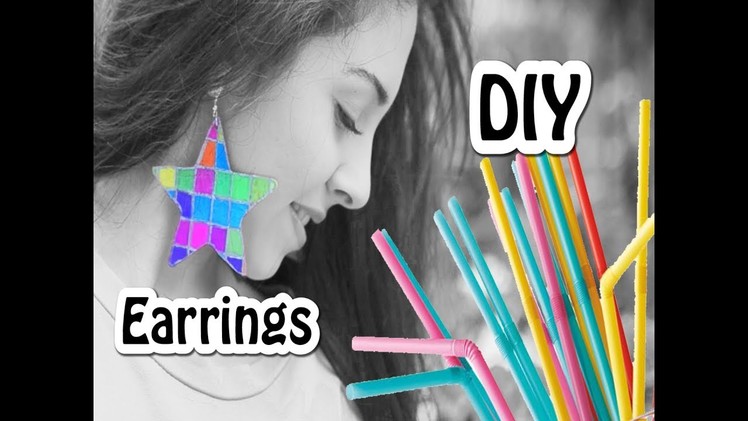 How to make earrings from drinking straws