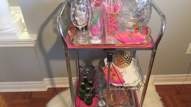 HOW TO STYLE A BAR CART FOR SUMMER- DIY (COLORFUL & FUN)