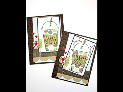Make a Card with Stampin Up Coffee Cafe, Paper & Ink Sketches #5 & Kitchen Table Stamper