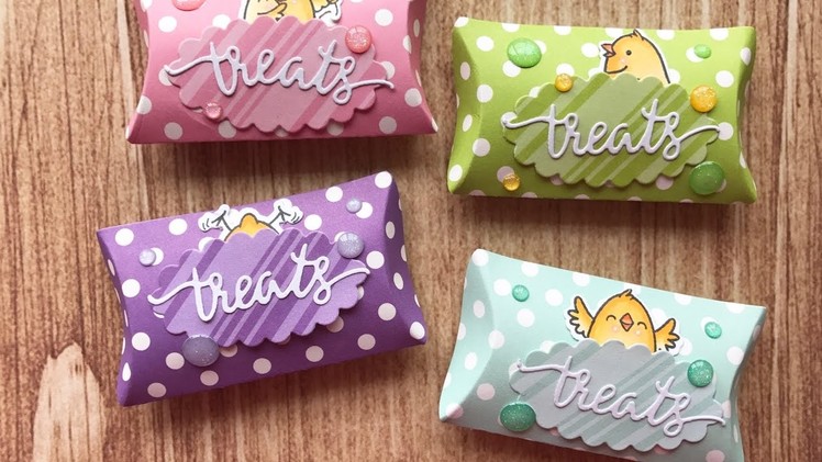 Mini Spring Pillow Treat Boxes - Your Next Stamp (Stamp Create Repeat Series)