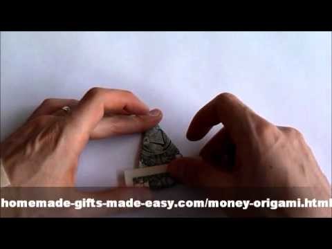 Money Origami Star from 5 x $1 Bills (modular fold)