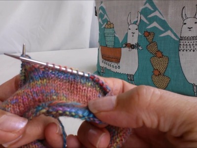 Part 2 Sock knitting Rose city rollers tutorial - Heel flap