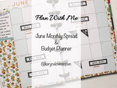 Plan With Me Mini: June Spread & Budget Planner