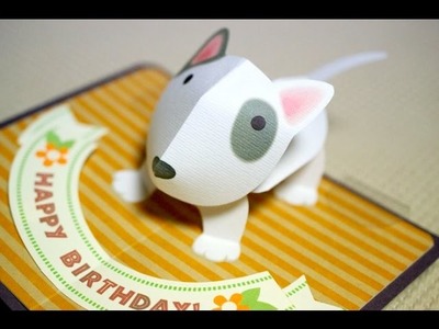 Pop-up card【ブルテリア】- Bull Terrier -